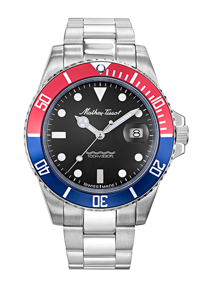ساعة Mathy Vintage Quartz 42mm H901AR أسود – 42 مم