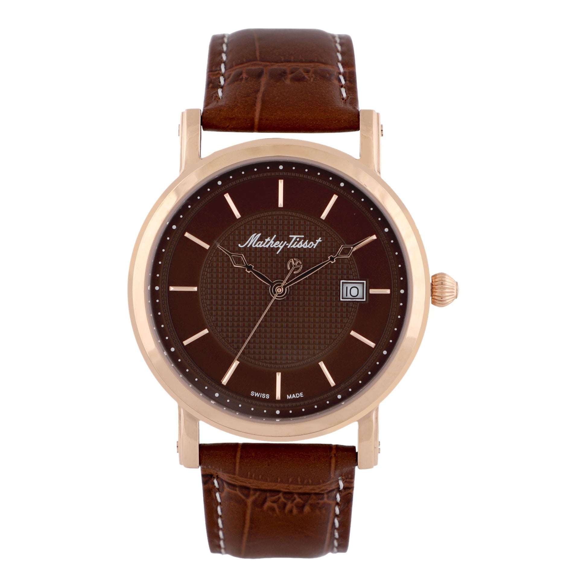 ساعة City Leather بني – 38 مم